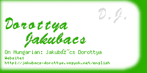 dorottya jakubacs business card